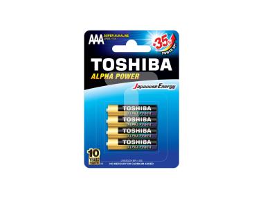 Zdjęcie: Baterie AA ultra alkaiczne Alpha Power LR03 - 4 szt. TOSHIBA