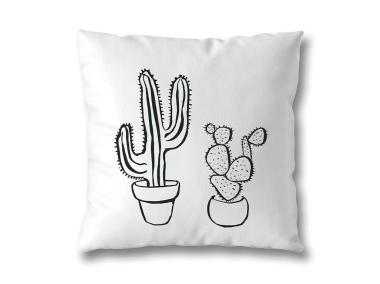 Zdjęcie: Poszewka Cactus 40x40 cm biała B&W MISS LUCY