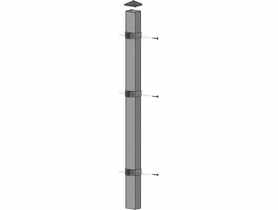 Słupek ogrodzeniowy 60x40 mm -2 m ocynk POLBRAM