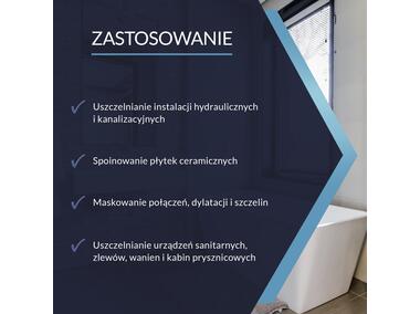 Zdjęcie: Silikon sanitarny biały 280 ml SUPER PLUS