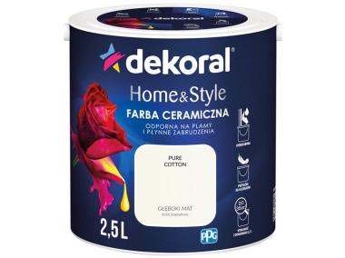 Zdjęcie: Farba ceramiczna Home&Style pure cotton 2,5 L DEKORAL