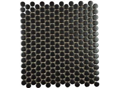 Zdjęcie: Mozaika gresowa Black Small Circles Matt 30x30 cm NETTO