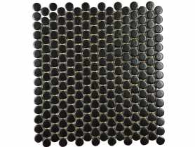 Mozaika gresowa Black Small Circles Matt 30x30 cm NETTO