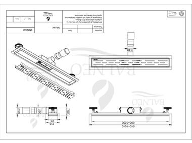 Zdjęcie: Odpływ liniowy Strips Decor - 80 cm- wersja Next BALNEO