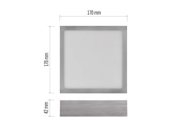 Zdjęcie: Panel LED natynkowy Nexxo, kwadrat, srebrny, 12,5W, CCT EMOS