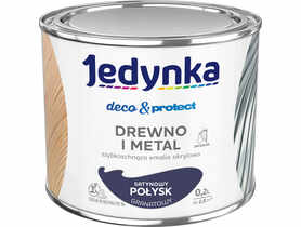 Farba do drewna i metalu Deco&Protect satynowy połysk granatowy 0,2 L JEDYNKA