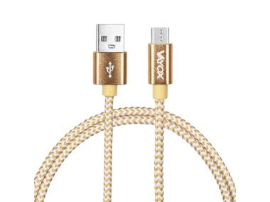 Zdjęcie: Kabel USB - micro USB gold 2 m VA0192 VAYOX