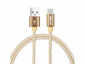 Kabel USB - micro USB gold 2 m VA0192 VAYOX