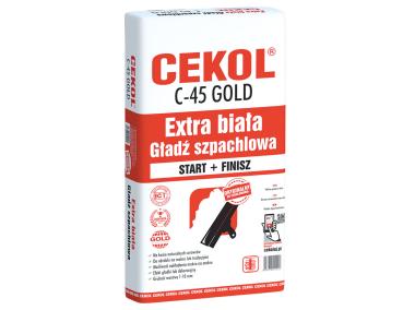 Zdjęcie: Gładź szpachlowa C-45 - 5 kg biała CEKOL