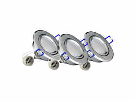 Oprawki podtynkowe LED Syn Olal aluminiowe 3in1 okragle srebrne szczotkowane 3pak POLUX