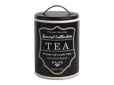 Zdjęcie: Puszka okragła matowa 11x16,5 cm czarna dekoracja Tea ALTOMDESIGN