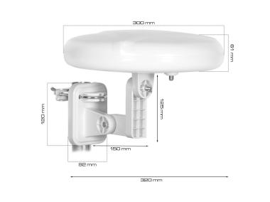 Zdjęcie: Antena zewnętrzna Digital360 4G LTE FM VHF UHF VA0024 VAYOX