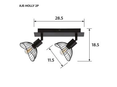 Zdjęcie: Listwa Aje-Holly 2P E14 2x40W ACTIVEJET