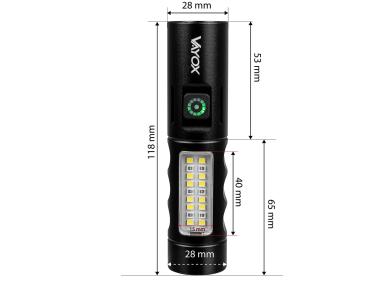 Zdjęcie: Latarka akumulatorowa 250lm 5W LED + SMD VA0184 VAYOX