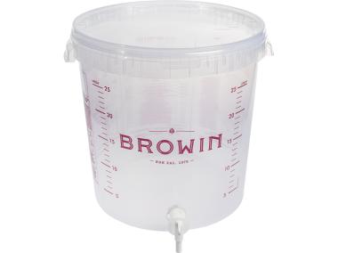 Zdjęcie: Pojemnik fermentacyjny 30 L przezroczysty z kranem i pokrywą BROWIN