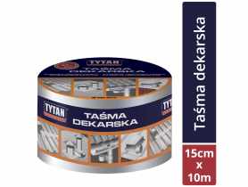 Taśma dekarska uszczelniająca wzmocniona, kolor aluminium RS TAPE 15 cm - 10 m TYTAN PROFESSIONAL