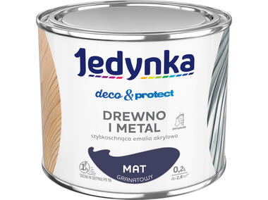 Zdjęcie: Farba do drewna i metalu Deco&Protect mat granatowy 0,2 L JEDYNKA