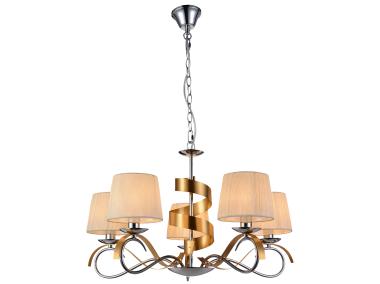 Zdjęcie: Lampa sufitowa wisząca Denis 5x40 W chrom-złota CANDELLUX