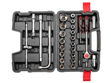 Zdjęcie: Klucze nasadowe 1/4", 1/2", zestaw 47 sztuk TOP TOOLS