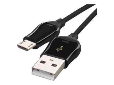 Zdjęcie: Kabel USB 2.0, wtyk A - micro B, ładowanie Quick Charge, transmisja danych, 1 m, czarny EMOS