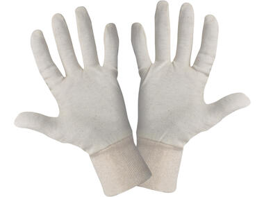 Zdjęcie: Rękawice bawełniane beżowe, 12 par, 8, CE, LAHTI PRO