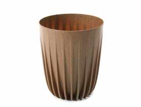 Doniczka Mira eco wood 19 cm naturalne drewno LAMELA