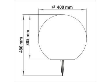 Zdjęcie: Lampa solarna Kula RGB 40 cm z pilotem POLUX