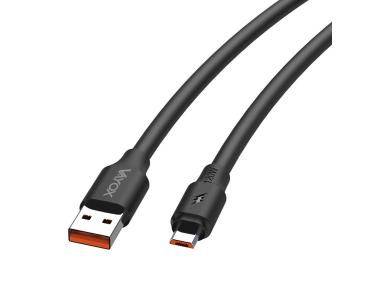 Zdjęcie: Kabel USB - micro USB 120W 3A 1 m fast line czarny VA0107 VAYOX