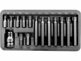 Zestaw końcówek 10 mm, t20-t55, l=30/75 mm, 15 szt. PROLINE