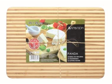 Zdjęcie: Deska do krojenia Panda bambusowa 35x25x2 cm płaska AMBITION