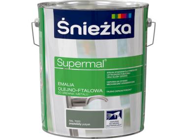 Zdjęcie: Emalia Supermal popielaty RAL7023 10L ŚNIEŻKA