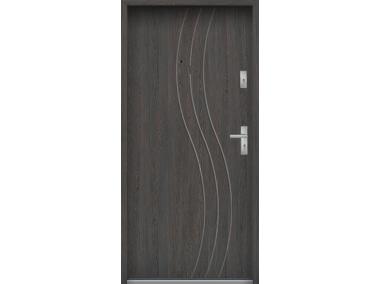 Zdjęcie: Drzwi wejściowe do mieszkań Bastion N-07 Wenge deska 80 cm lewe OSP KR CENTER