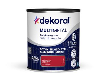 Zdjęcie: Farba do metalu Multimetal czerwony tlenkowy 0,65 L DEKORAL