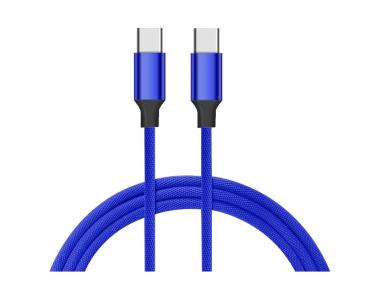 Zdjęcie: Kabel USB typ C - typ C niebieski 2A 1,5 m VA0037 VAYOX