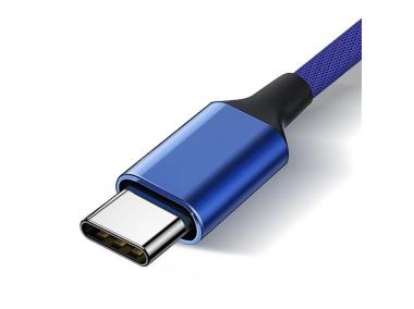 Zdjęcie: Kabel USB typ C - typ C niebieski 2A 1,5 m VA0037 VAYOX