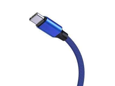 Zdjęcie: Kabel USB typ C - typ C niebieski 2A 1,5 m VA0037 VAYOX