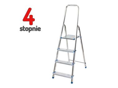 Zdjęcie: Drabina aluminiowa 4 stopniowa 150 kg DOOC