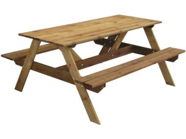 Zdjęcie: Stół piknikowy 160x132x71,5 cm brązowy COMPLEX