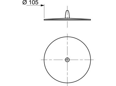 Zdjęcie: Korek uniwersalny 105 mm Frisby niebieski TYCNER