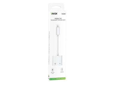 Zdjęcie: Adapter Lightning 2w1 Port ładowania + słuchawki 3,5 mm VA0002 VAYOX