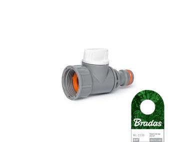 Zdjęcie: Przyłącze z zaworem GW/GZ 3/4" White Line BRADAS