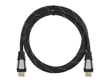 Zdjęcie: Przewód HDMI 2.0 wtyk A - wtyk A, nylon, 1,5 m EMOS