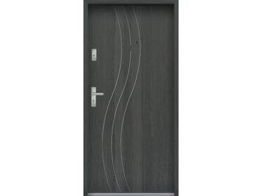 Zdjęcie: Drzwi wejściowe do mieszkań Bastion N-07 Grafit 90 cm prawe ODR KR CENTER