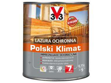 Zdjęcie: Lazura ochronna Polski Klimat Impregnująco-Dekoracyjna Dąb złocisty 0,75 L V33