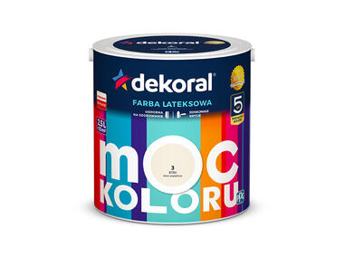 Zdjęcie: Farba lateksowa Moc Koloru ecru 2,5 L DEKORAL