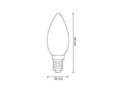 Zdjęcie: Żarówka dekoracyjna C37 E14 4 W clear POLUX