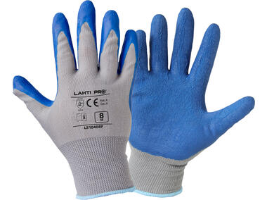 Zdjęcie: Rękawice lateks niebiesko-szare, 12 par, 10, CE, LAHTI PRO