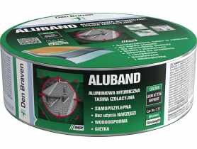 Taśma izolacyjna szara 15 cm - 10 m Aluband aluminiowa bitumiczna DEN BRAVEN