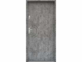 Drzwi wejściowe do mieszkań Bastion N-03 Beton srebrny 90 cm prawe OSP KR CENTER