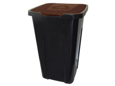 Zdjęcie: Kosz pojemnik do segregacji odpadów 50 L brązowy KEEEPER